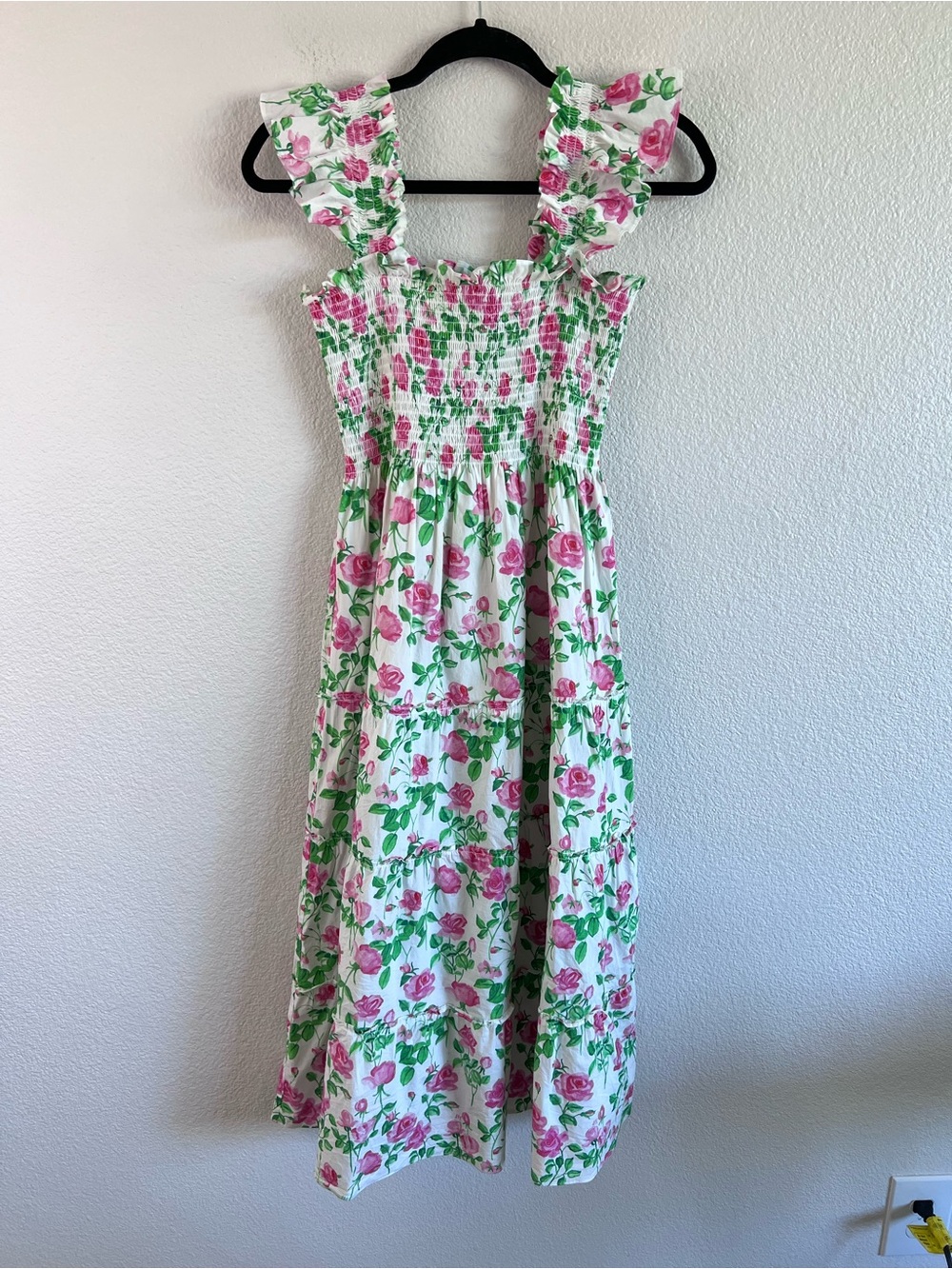 Hill House Home Women's The Ellie Nap Dress Pink Roses Floral Feminine Flirty - Picture 2 of 8